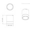 Z-Lite Algar Flush Mount, 1-Light, 6 In.W x 8 In.H, Matte Black + Brushed Nickel/Frosted 1006F6-MB-BN-LED - alternate 2